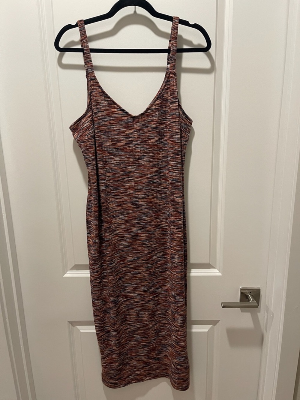 Torrid Multicolor Space-Dye Midi Slip Dress - Brown & Black (1X)